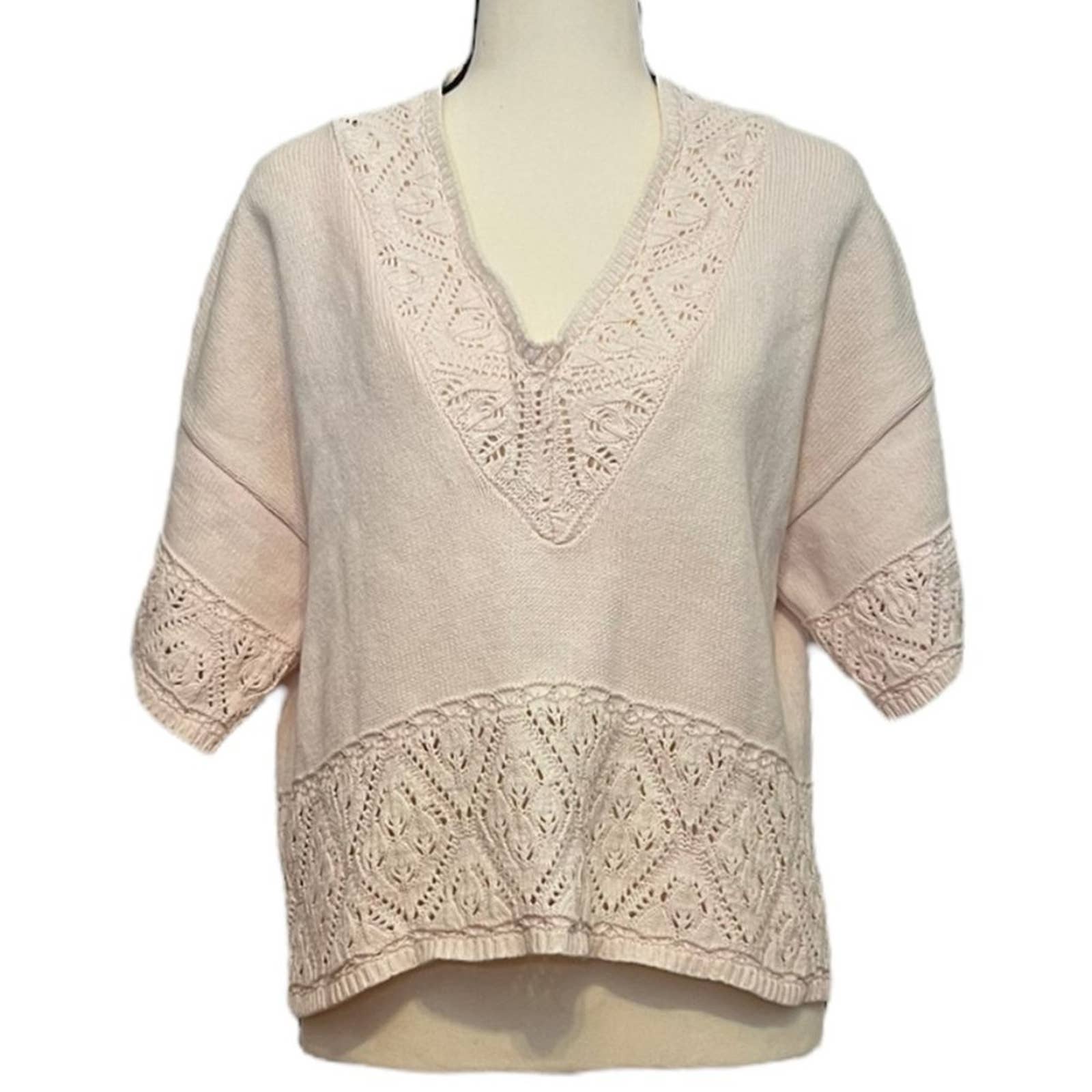 Vintage Across America by Knit Maven Top, Light Pink, Size: Med