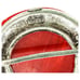 Vintage 30th Art Deco Red Galalith Rhinestones Belt Buckle Coat Clip Signed WMCA