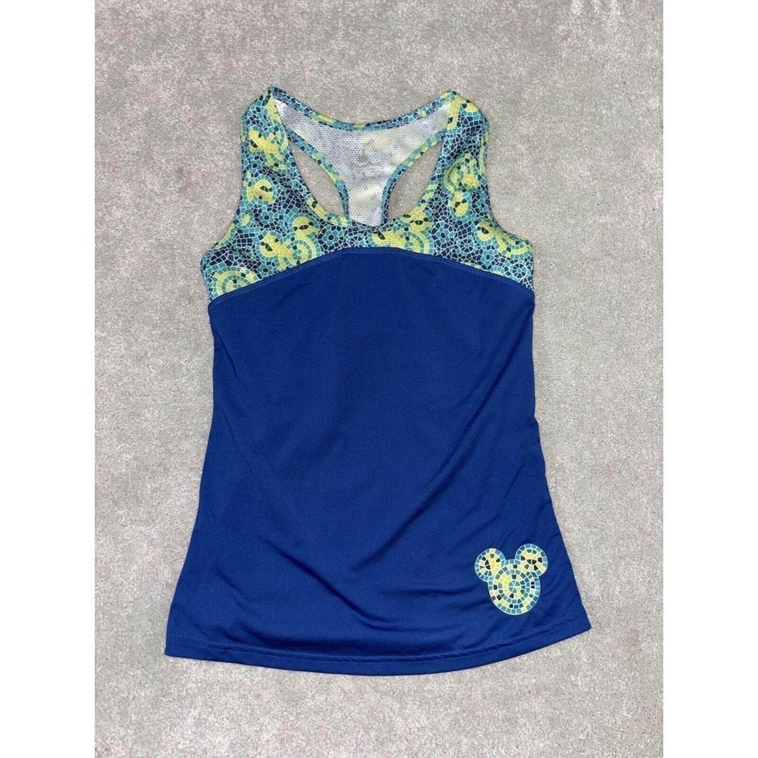 Disney Parks Teal Athletic Mickey Mouse Racerback Tank Extra Small XS