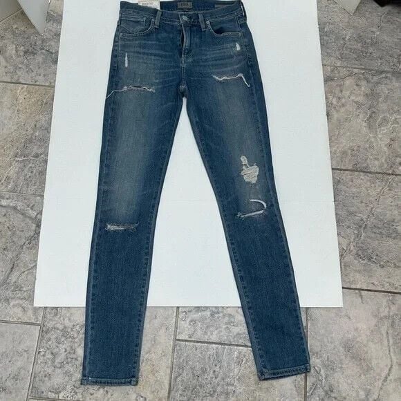 Agolde NWT Sophie High Rise Skinny Distressed Jeans size 25