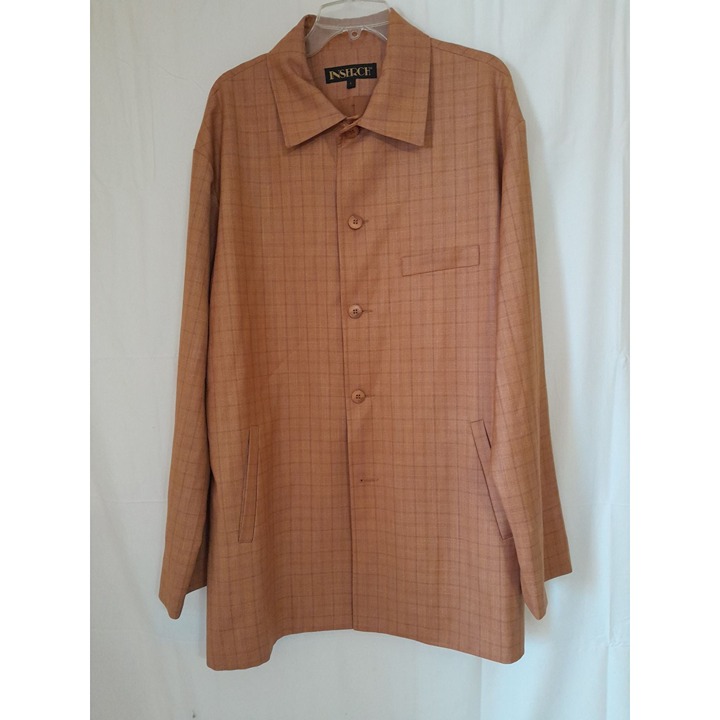 Inserch Italy Men Long Tail Blazer Size L Rust Button Up NWT