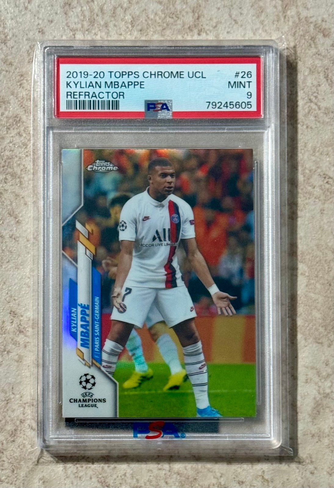 PSA 9 Kylian Mbappe 2017 Campioni Futuro 1/999, #1 Rookie