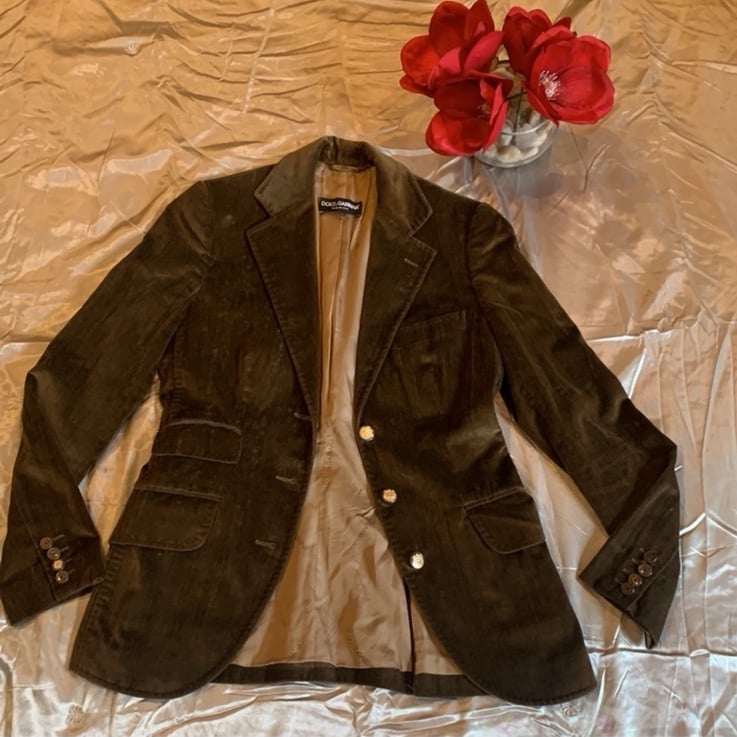 Vintage Dolce & Gabbana Women's Velvet Velour Very Nice Blazer Jacket