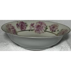 Serving Bowl Antique PM Bavaria c1904-1938 Mark Pink Spider Mums 8 7/8”H 2 3/8”W