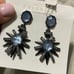 NWT Kendra Scott Allie in Gunmetal/Sky Blue Illusion