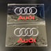 Audi Brand New Front Vanity Metal Plate Frame Holder (2 Pack)