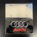 Audi Brand New Front Vanity Metal Plate Frame Holder (2 Pack)