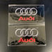 Audi Brand New Front Vanity Metal Plate Frame Holder (2 Pack)