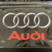 Audi Brand New Front Vanity Metal Plate Frame Holder (2 Pack)