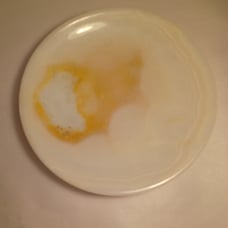 9.5 Round Green Onyx Variegated Marble Dish / Plate