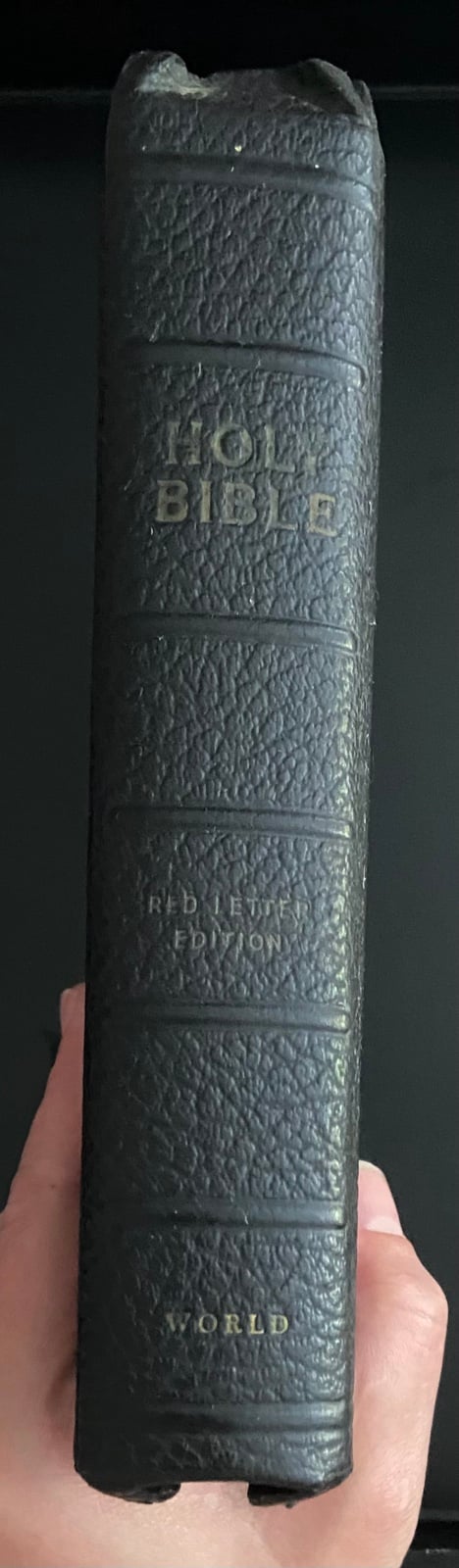 Vintage 1950’s The Holy Bible Red Letter Edition KJV Concordance World Publish - detail