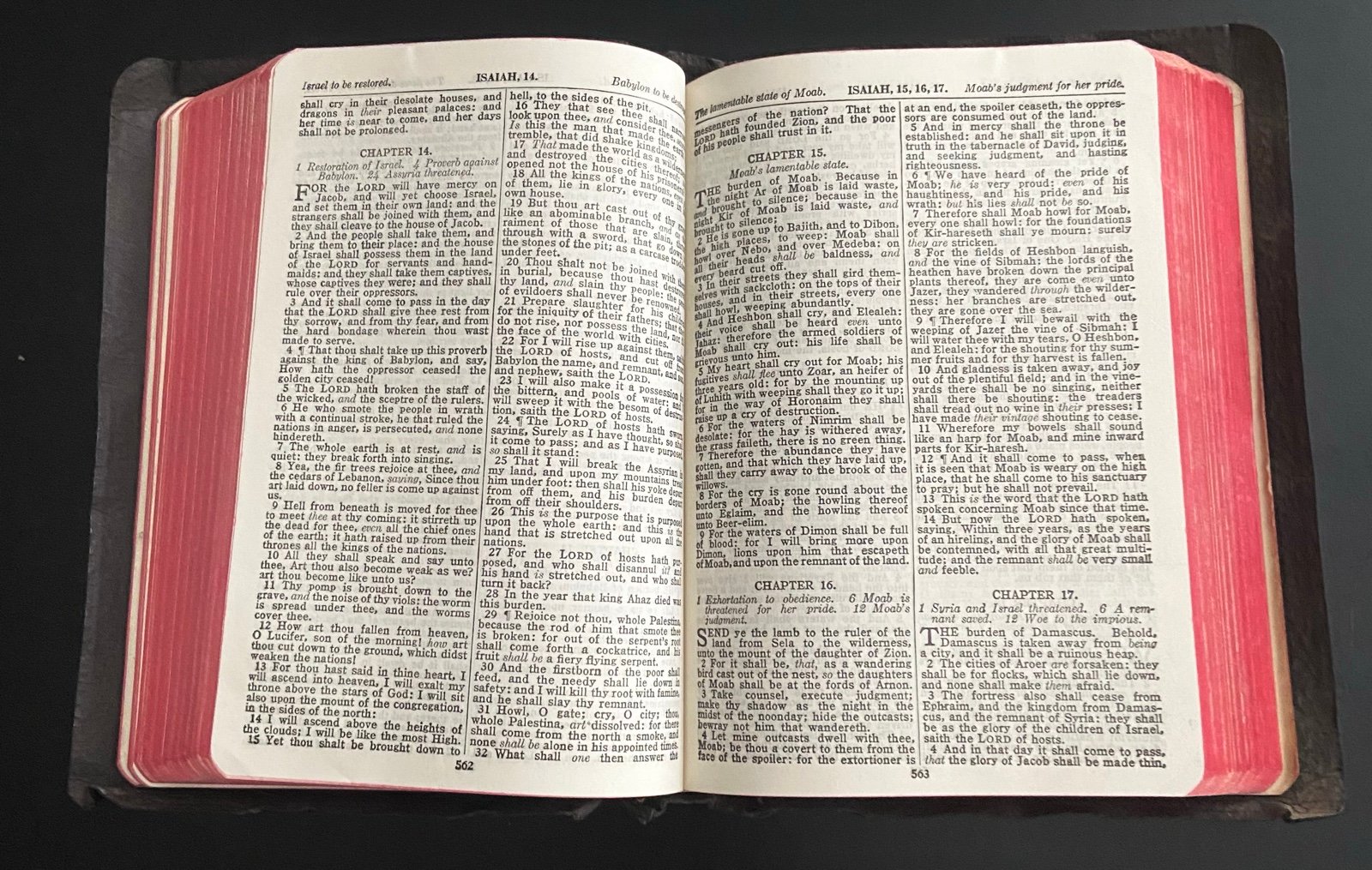 Vintage 1950’s The Holy Bible Red Letter Edition KJV Concordance World Publish - detail