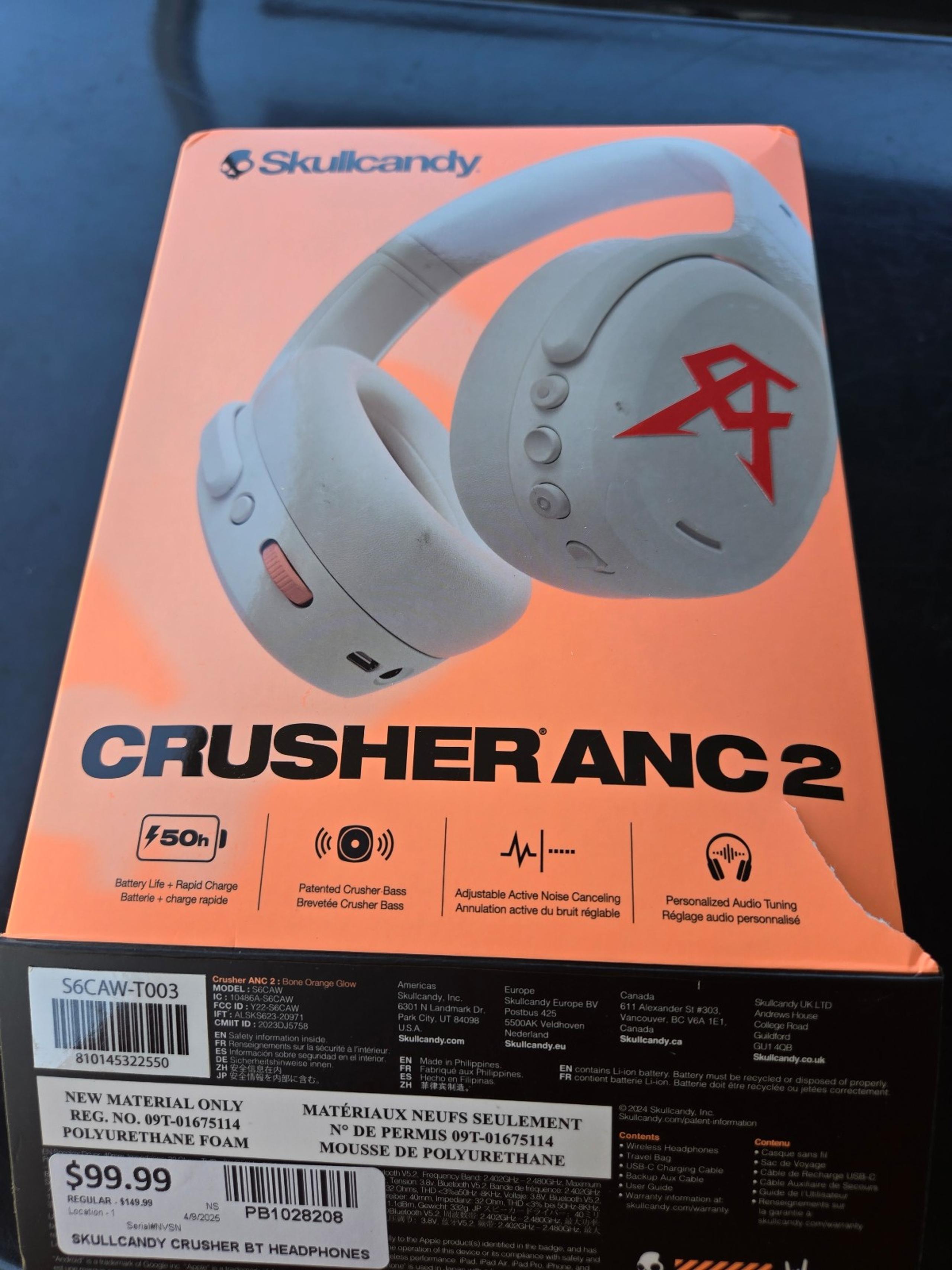 SKULLCANDY CRUSHERS ANC 2 LIMITED EDITION WIRELESS