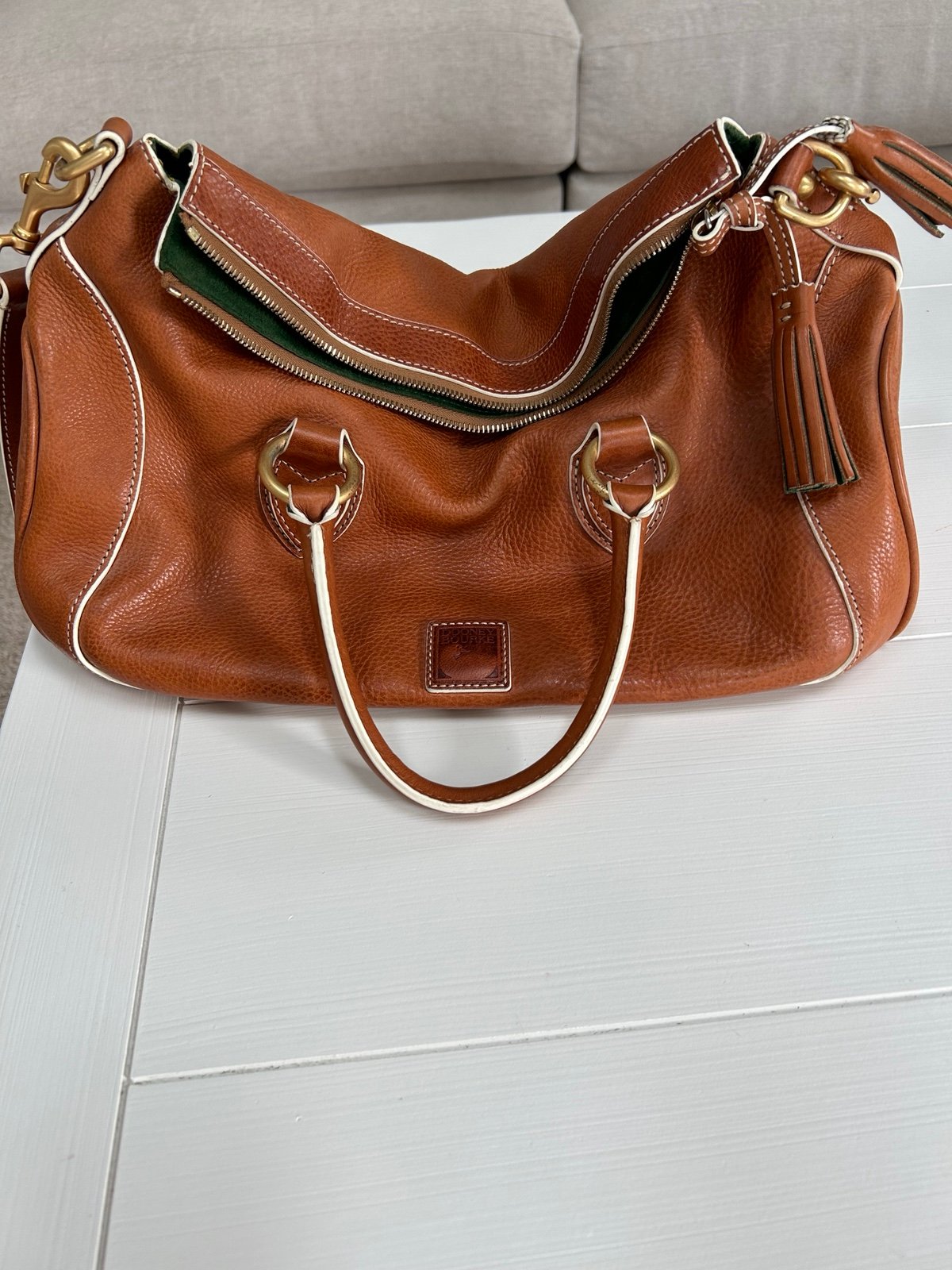 Dooney & Bourke Brown Leather Satchel Bag