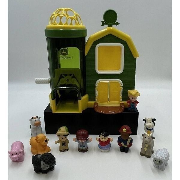 O Ball Cars JOHN DEERE Oball Rev Up Barnhouse & Mix Lot Little People figures