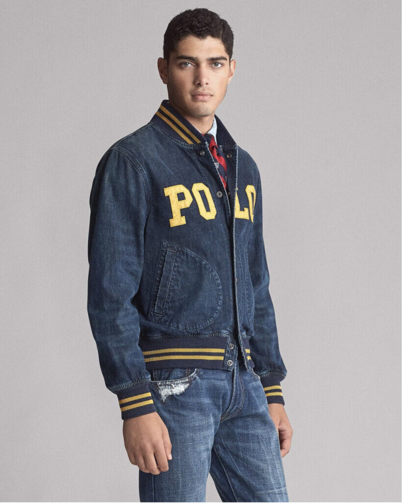 NWOT Polo Ralph Lauren Polo Denim Baseball Jacket Men's Blue - Size 2XB BIG