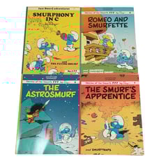 4 Smurfs Dupuis Presents Peyo Softcover Books Comics Romeo and Smurfette Lot