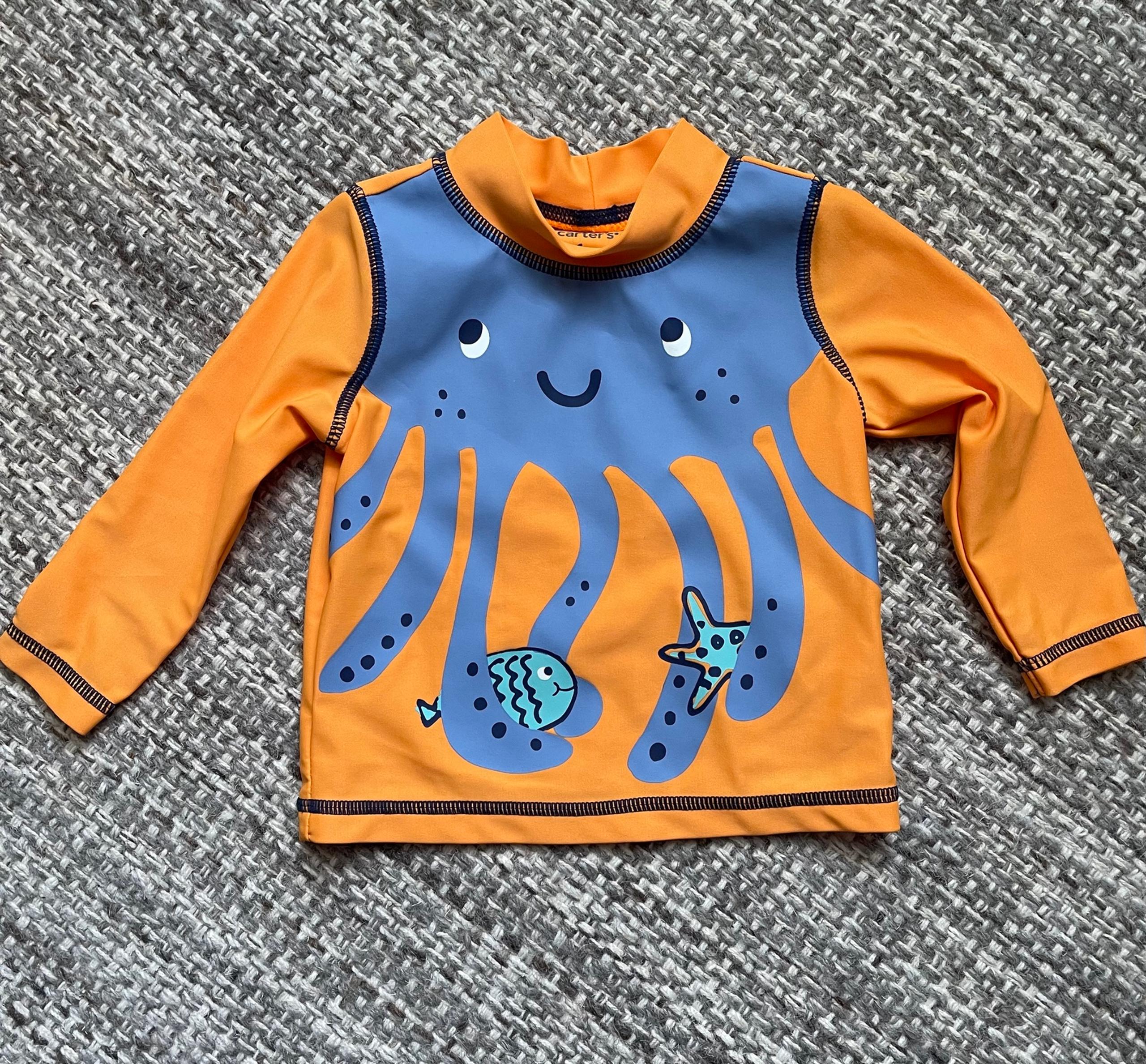 Boys Carters swim shirt Long sleeve Size 6 months Pull over rashguards