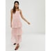 CAPULET Quinn Pink and White Gingham Chiffon Midi SIZE XS