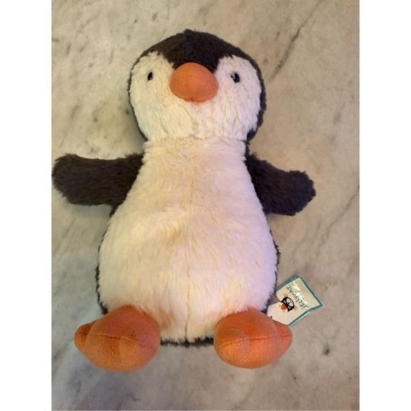 NEW Jellycat Medium Bashful Penguin 9 Inch Plush London Grey