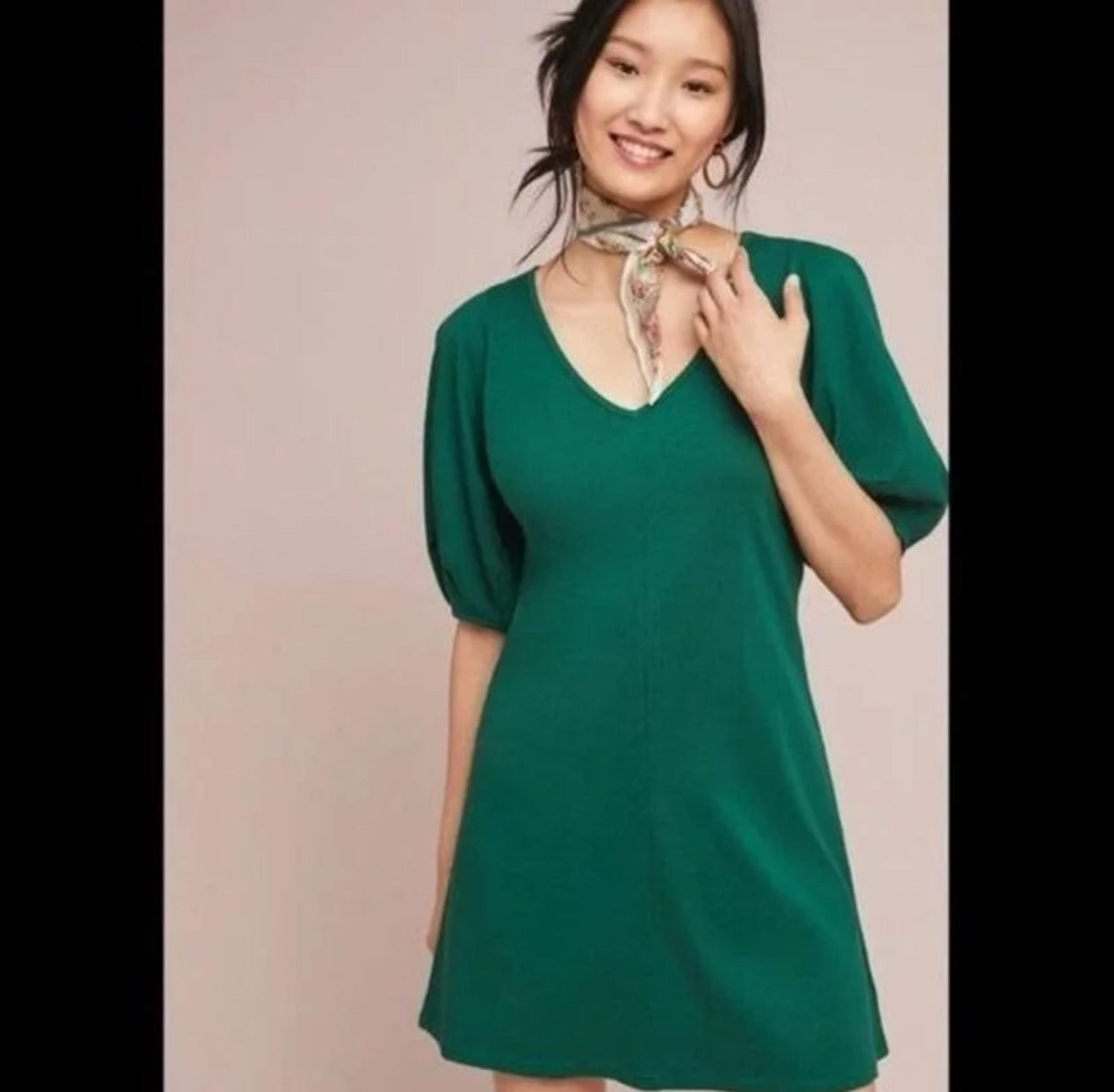 Velvet by Graham & Spencer for Anthropologie Green Dress
