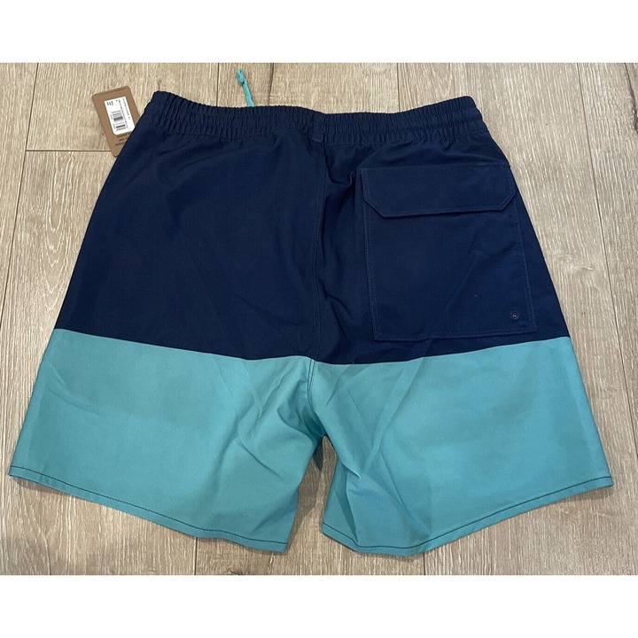 NWT Patagonia Tide Blue Color-Block Hydropeak Volley Shorts Drawstring XS 16”