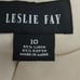 2709) Leslie Fay Linen Colorblock Two piece Button Up Jacket Dress Set Size 10