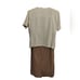 2709) Leslie Fay Linen Colorblock Two piece Button Up Jacket Dress Set Size 10