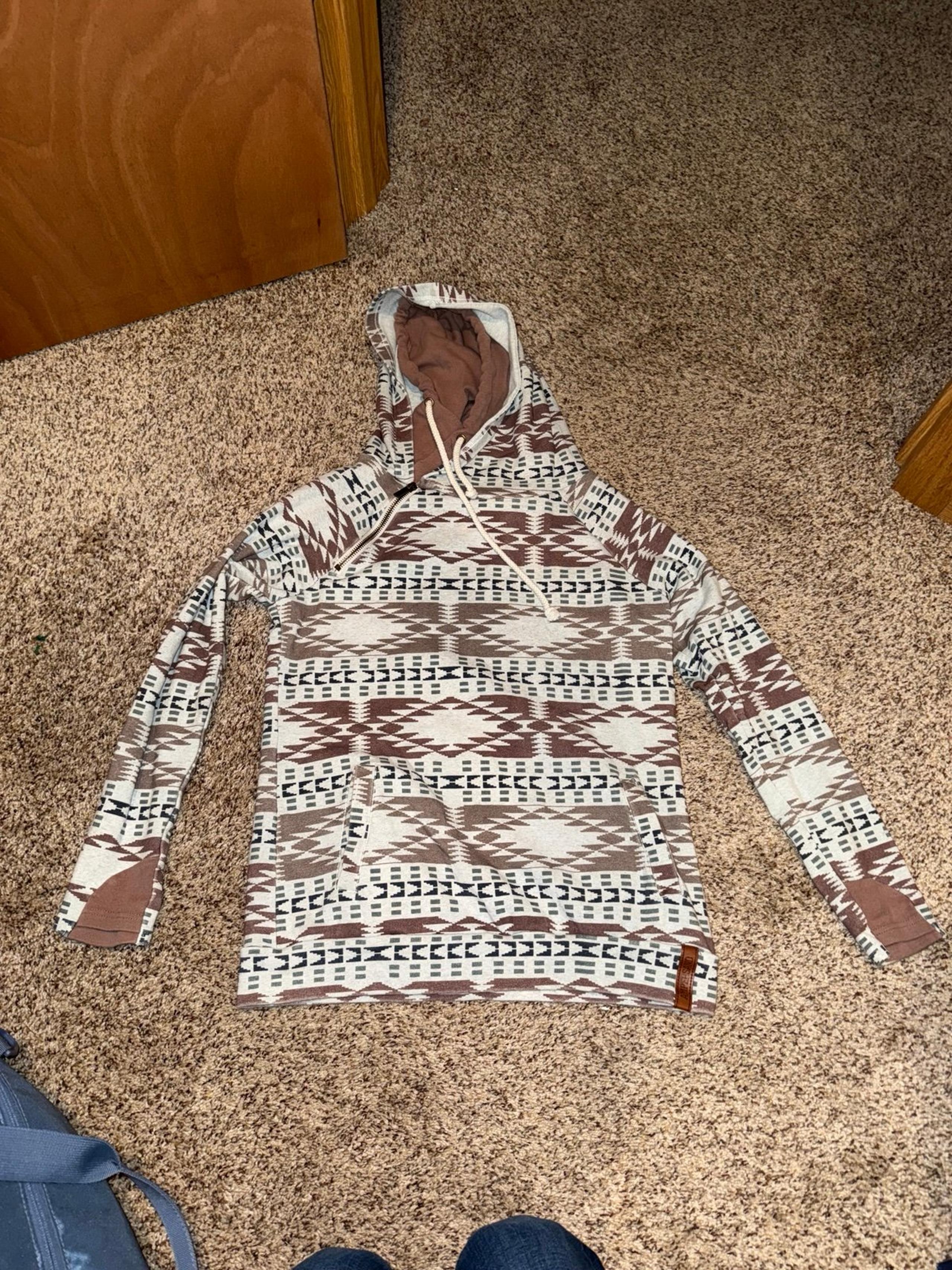 Womens ampersand double hooded sweater