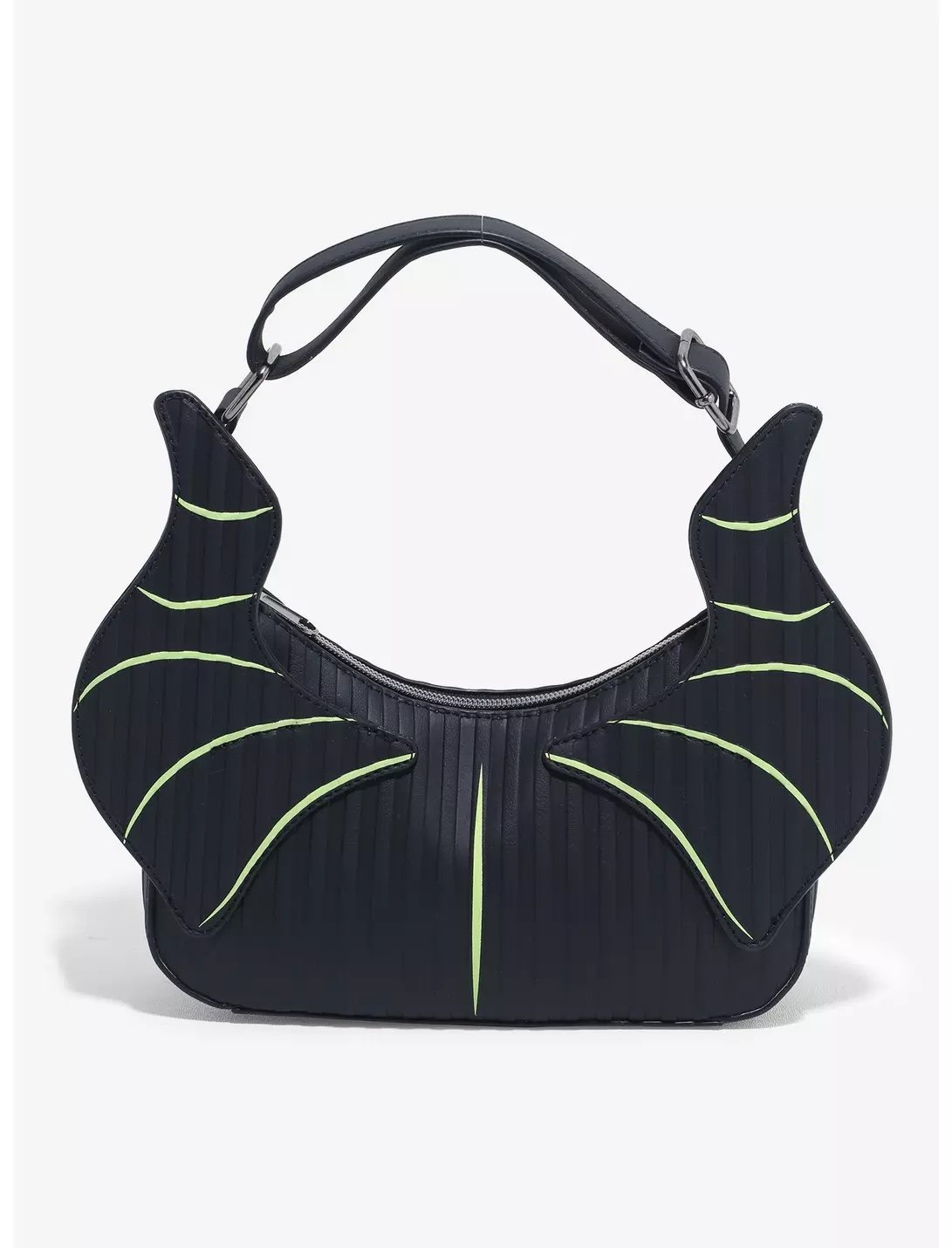 DISNEY LOUNGEFLY SLEEPING BEAUTY MALEFICENT HORNS SHOULDER BAG GLOW IN THE DARK