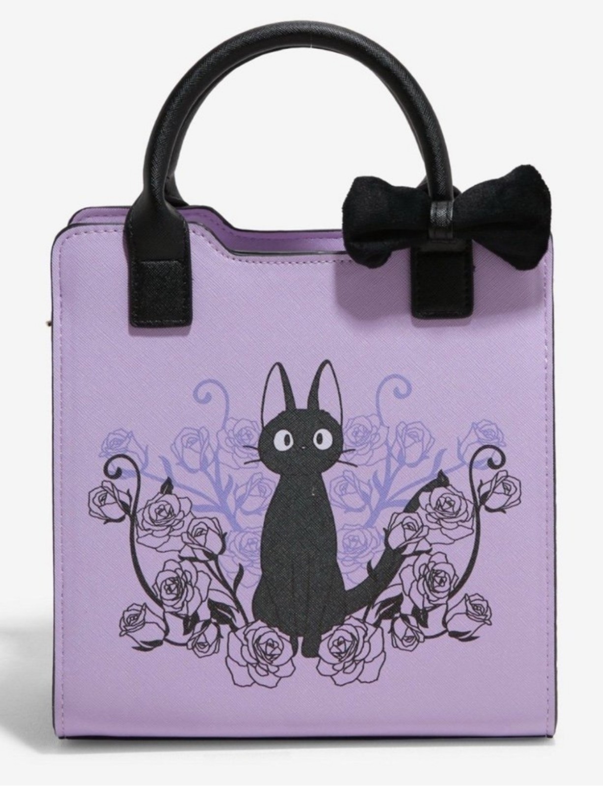 Studio Ghibli Kiki's Delivery Service Jiji Bow Floral Mini Satchel crossbody bag