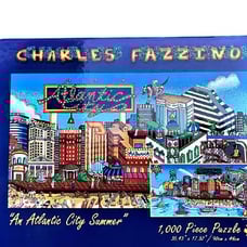 Charles Fazzino an Atlantic City Summer 1000 Piece Glitter Puzzle NEW IN BOX