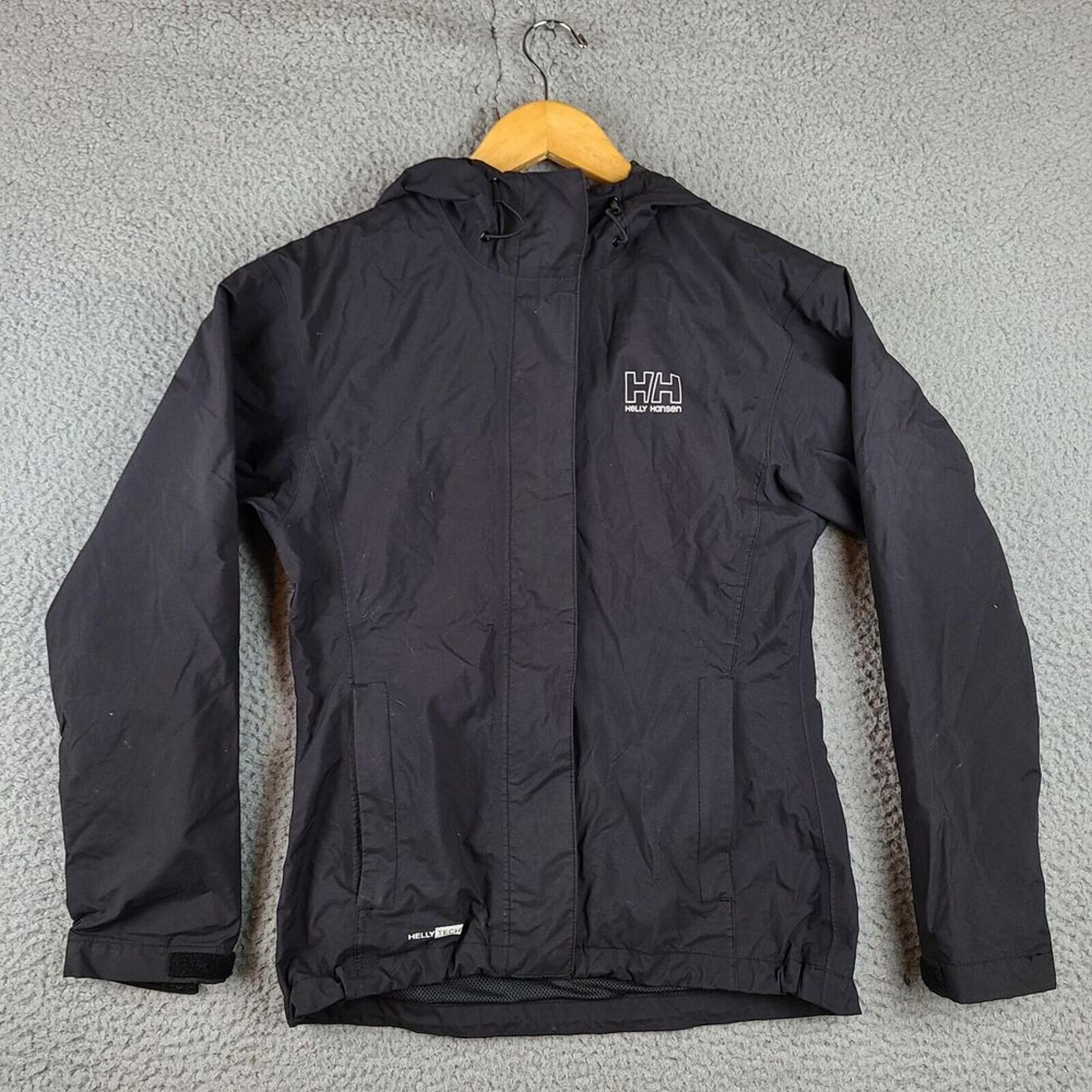 Helly Hansen Tech Seven J Womens XS Waterproof Soft Shell Rain Jacket Black
