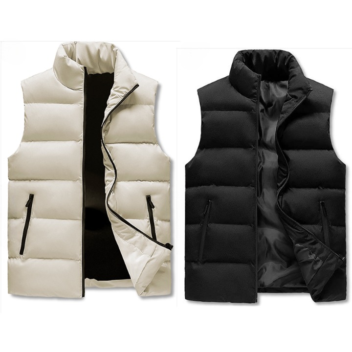 Puffer Vest Black or Beige