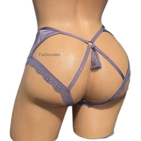 Victorias Secret Very Sexy Smooth Satiny Strappy Back cheeky panty Mauve Medium