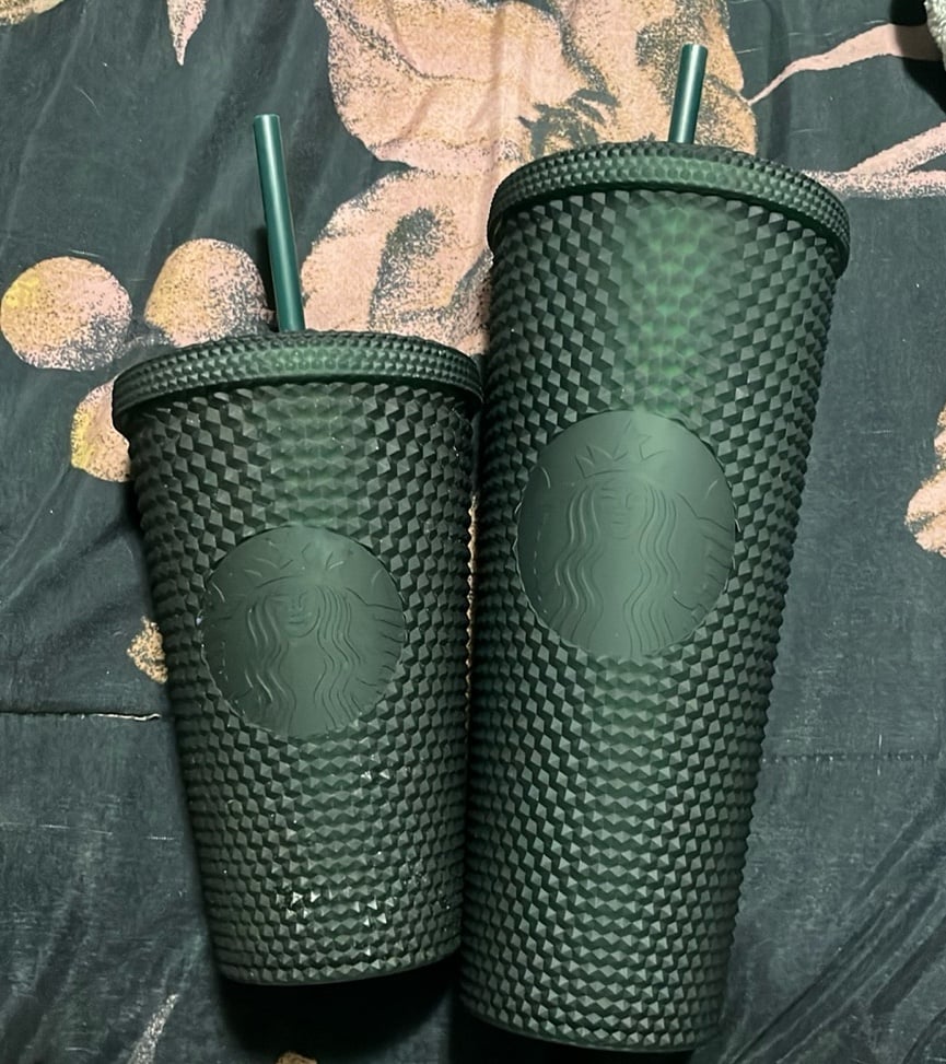 Green Starbucks Cup Pair