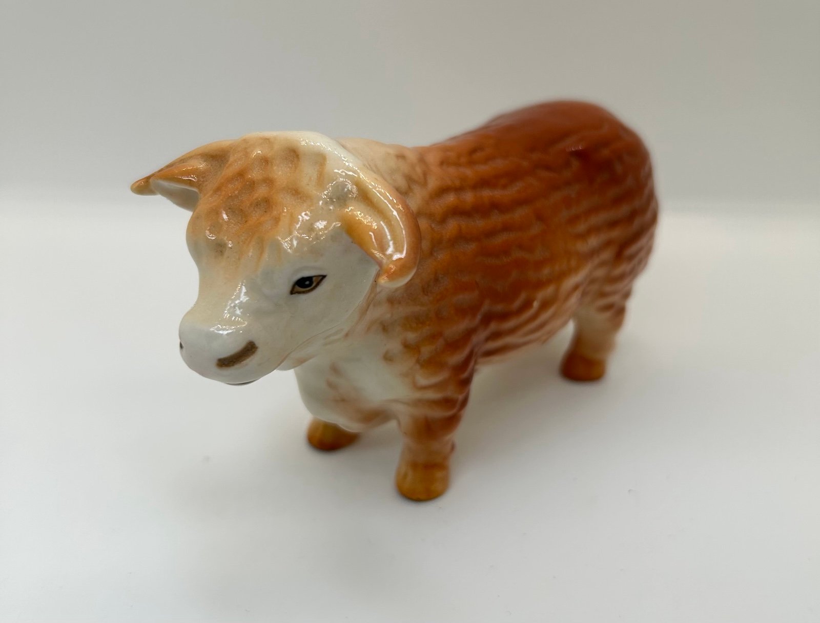 Vintage Lefton China Hereford Bull Cow Figurine