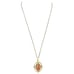 Carnelian Pendant Necklace Gold Tone Chain Women Jewelry Stone Cabochon Vintage