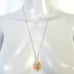 Carnelian Pendant Necklace Gold Tone Chain Women Jewelry Stone Cabochon Vintage