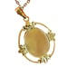 Carnelian Pendant Necklace Gold Tone Chain Women Jewelry Stone Cabochon Vintage