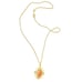 Carnelian Pendant Necklace Gold Tone Chain Women Jewelry Stone Cabochon Vintage