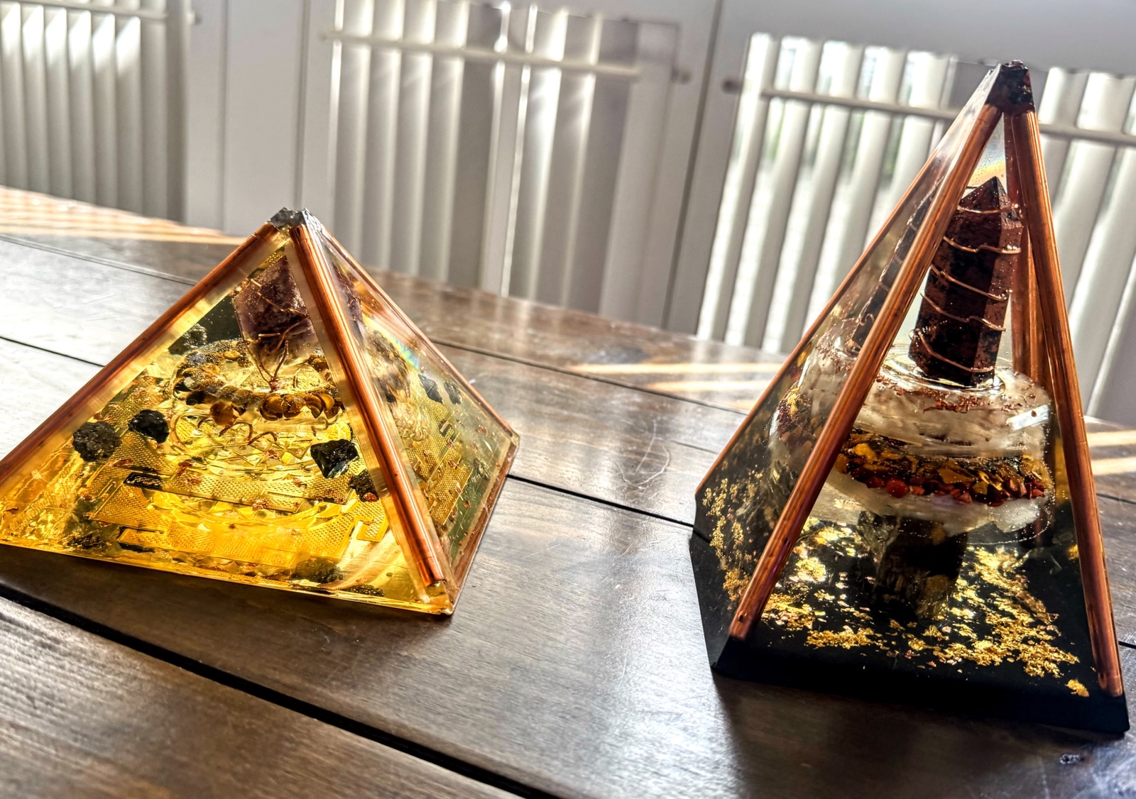 Large 2 Energy Generator Orgone Pyramid Healing Crystal Reiki Chakra Craft Home