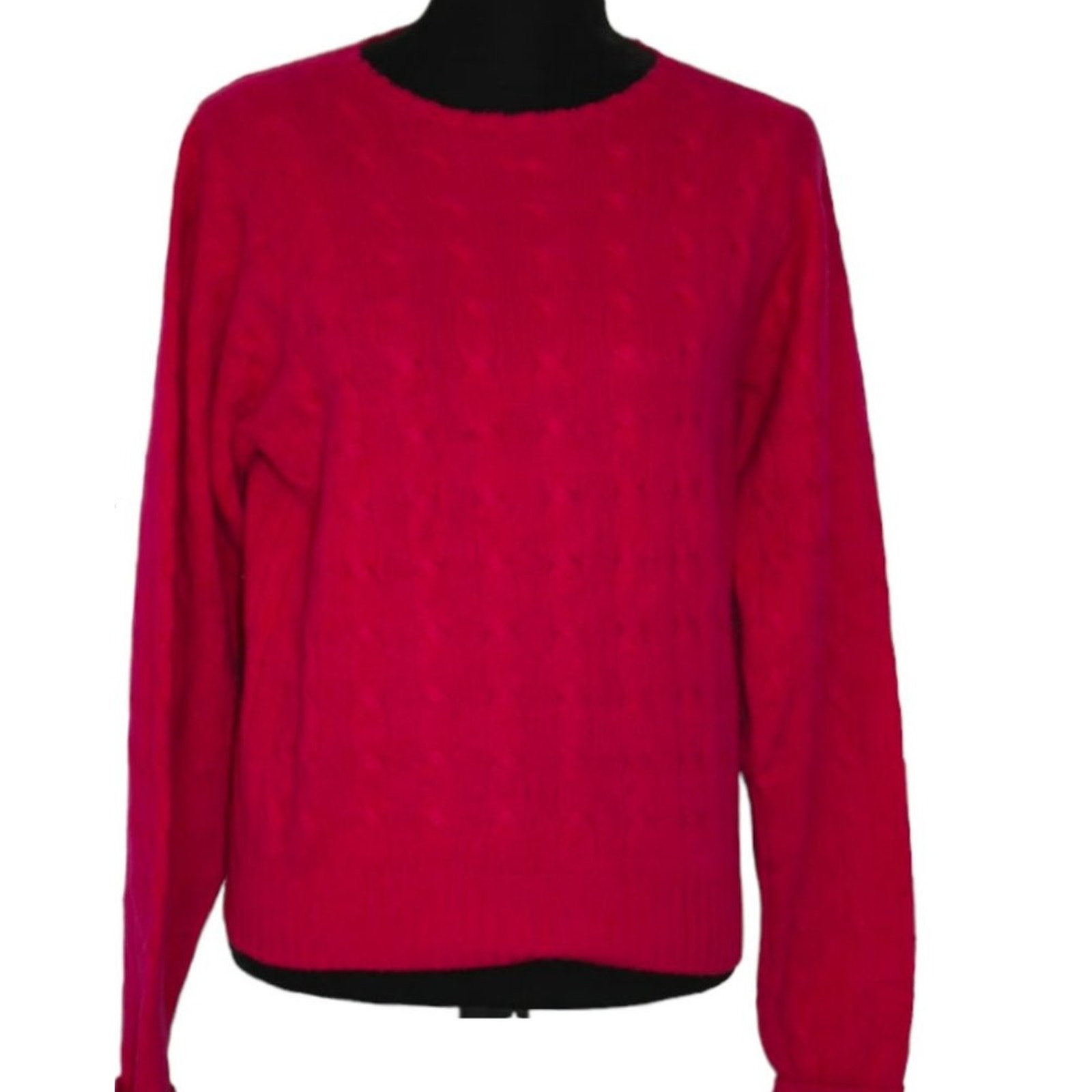 Ralph Lauren 100% Cashmere Magenta Sweater Size Large