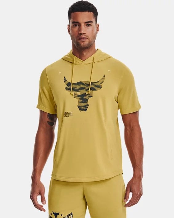 Men's Under Armour Project Rock Terry Short Sleeve Hoodie
