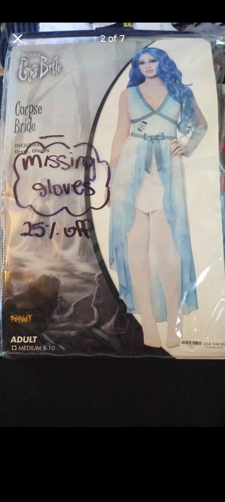 Halloween Corpse Bride costume set (3 pieces)