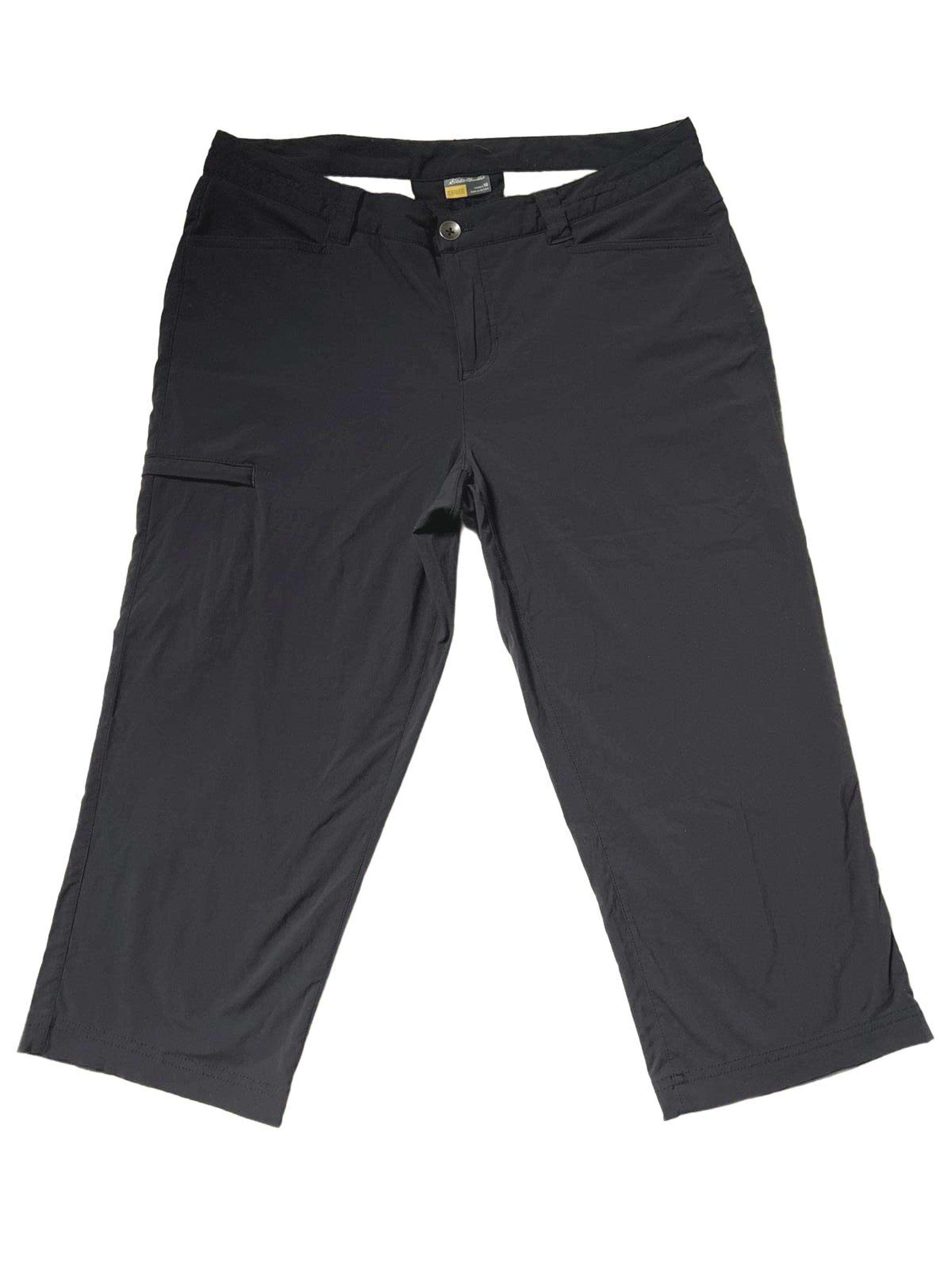 Eddie Bauer Pants Womens Size 10 Black Travex Capri Cropped Outdoor Hiking