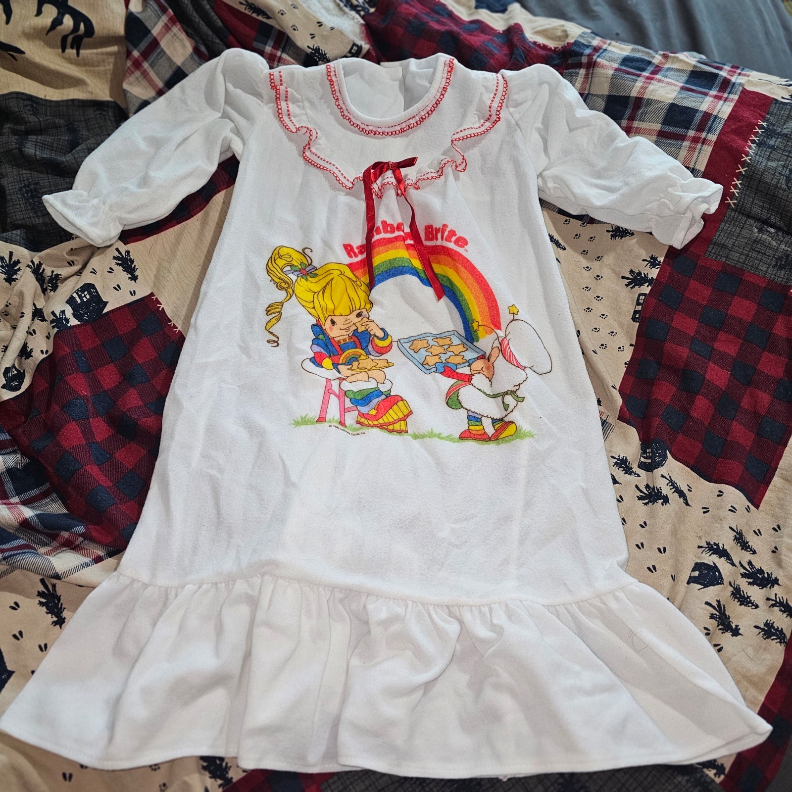 Vintage rainbow bright nightie 3t