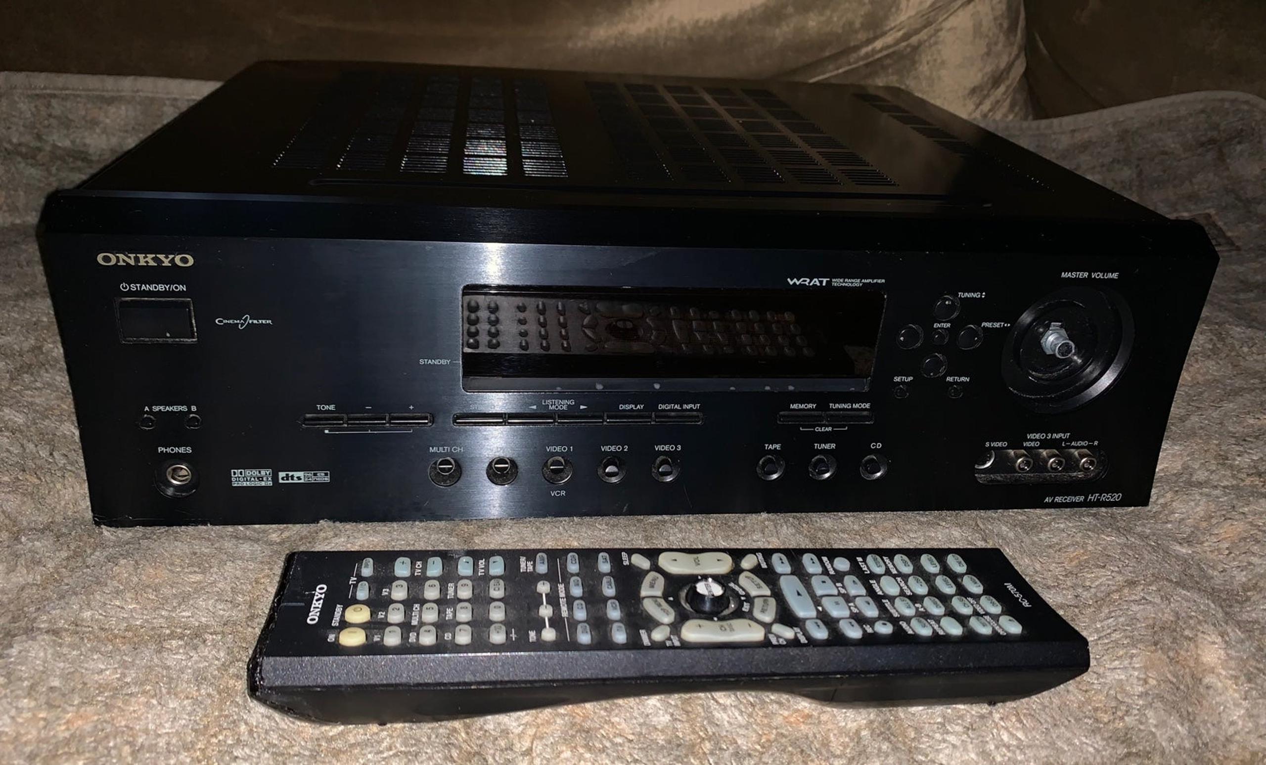 ONKYO 6.1 CHANNEL AUDIO / VIDEO RECEIVER, MODEL HT-R520, PRE-OWNED, IN VGC