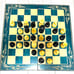 German-made Chess Set Hand-carved Blue