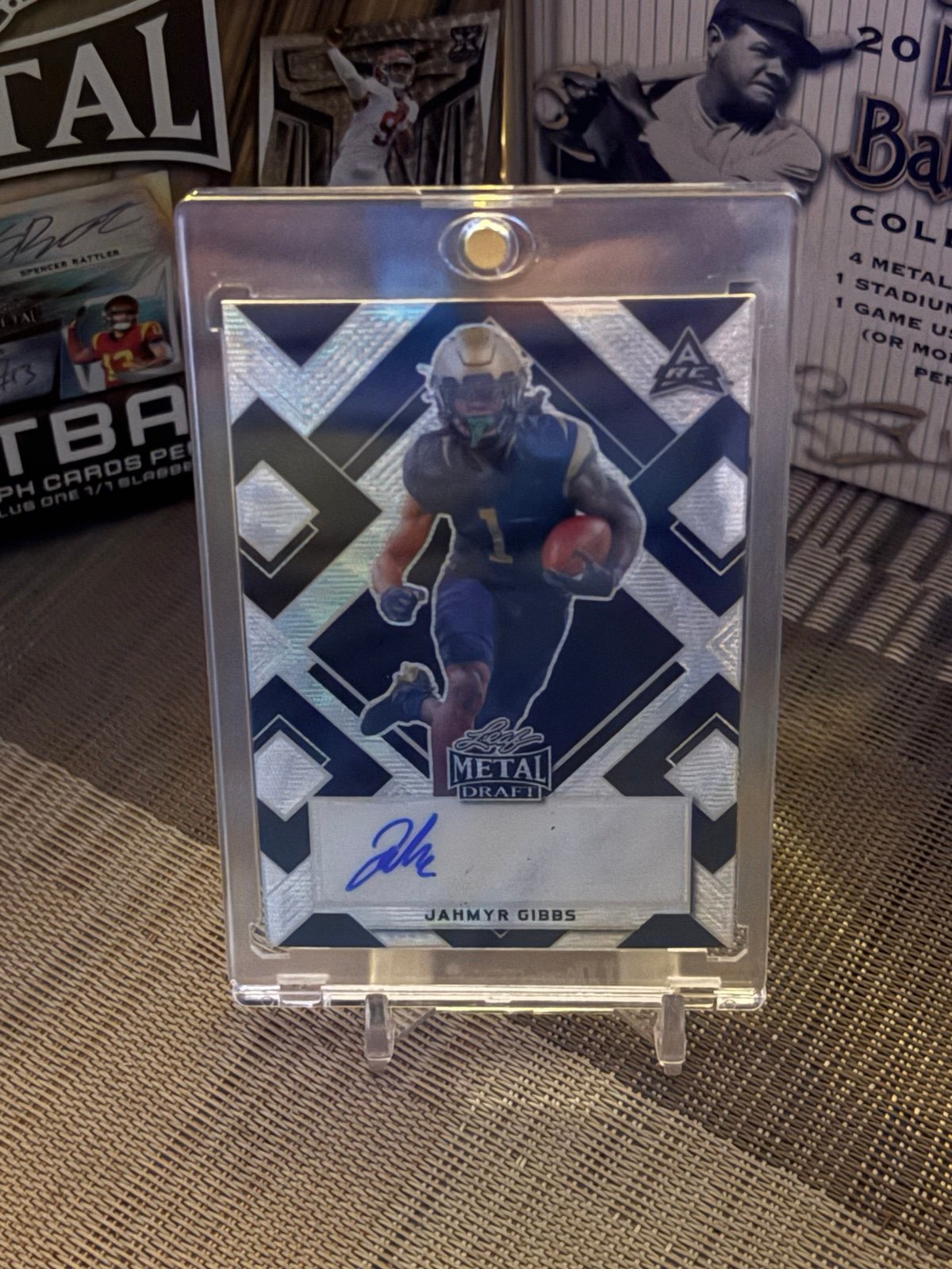 Jahmyr Gibbs 2022 Leaf Metal Draft Rookie Auto #8/10 SSp